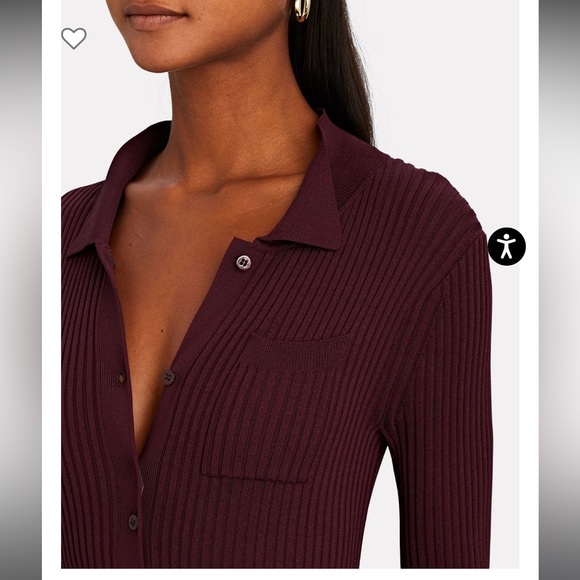 🆕 STAUD Napa Rib Knit MIDI Dress - Picture 3 of 8